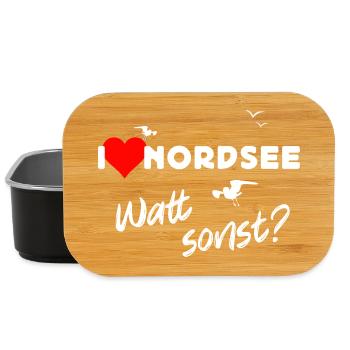 Nordsee Liebe Watt Design - Lunch Box - Schwarz - Vorne