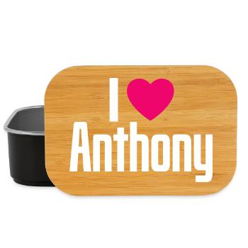 I Love Anthony Pinkes Herz Ich liebe Anthony - Lunch Box - Schwarz - Vorne