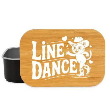 Line Dance Katze Silhouette - Lunch Box - Schwarz - Vorne