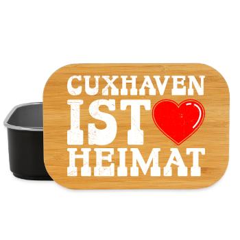 Nordsee Urlaub CUXHAVEN IST HEIMAT Lustig - Lunch Box - Schwarz - Vorne