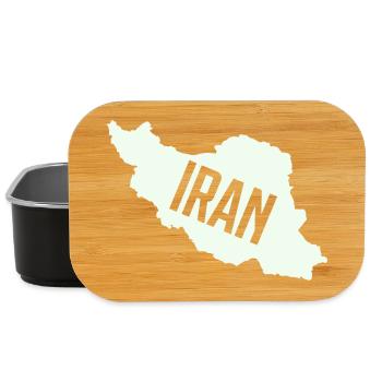 Iran Karten Typo - Lunch Box - Schwarz - Vorne