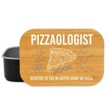 Pizzaologe-Studie zum lustigen Pizza-Witz - Lunch Box - Schwarz - Vorne
