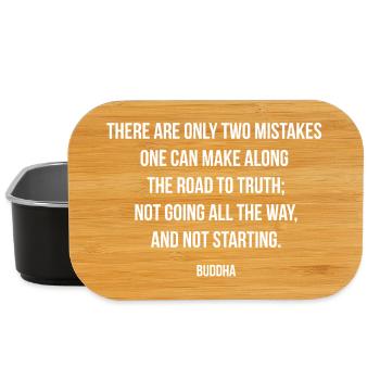 Buddha quote on Two Mistakes on the Road to Truth - Lunch Box - black - Front