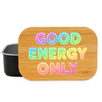 Énergie Positive Only – Typographie à Déclaration Positive - Boîte à goûter - noir - Devant