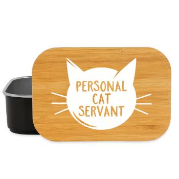 Persönlicher Katzendiener - Lunch Box - Schwarz - Vorne