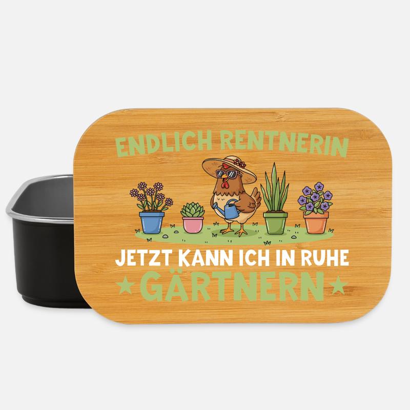 Rentnerin Jetzt kann ich in Ruhe Gärtnern - Lunch Box - Schwarz