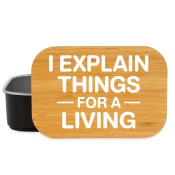 I Explain Things For A Living - Lunch Box - Schwarz - Vorne
