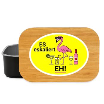 Flamingo Escalates Humor - Lunch Box - black - Front