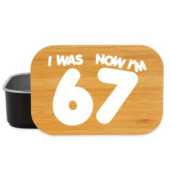 67 - Sieben Jahre alt Siebenundsechzig 7. Geburtstag Sechs - Lunch Box - Schwarz - Vorne