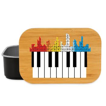 Klavier Piano Musiker Geschenk - Lunch Box - Schwarz - Vorne
