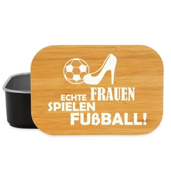Frauen Spielen Fußball Logo - Lunch Box - Schwarz - Vorne
