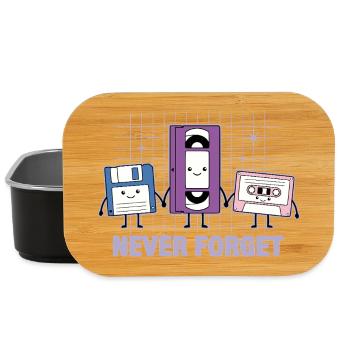 Vergiss niemals Nostalgie für Retro-VHS-Diskettenkassetten - Lunch Box - Schwarz - Vorne
