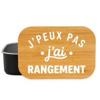 J'peux pas j'ai rangement - Boîte à goûter - noir - Devant
