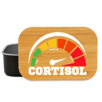 Funny Low cortisol Hilarious Stress Free Cortisol - Lunch Box - black - Front