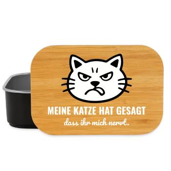 Meine Katze hat gesagt dass ihr mich nervt - Lusti - Lunch Box - Schwarz - Vorne