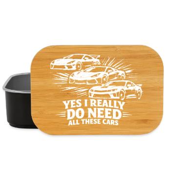 Ja, ich brauche wirklich all diese Autos! (Lustige - Lunch Box - Schwarz - Vorne