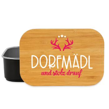 Dorfmädl und stolz drauf - Lunch Box - Schwarz - Vorne