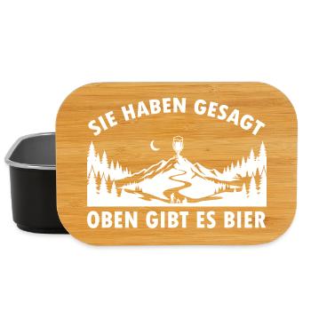 Sie haben gesagt oben gibt es Bier auf dem Berg - Lunch Box - Schwarz - Vorne
