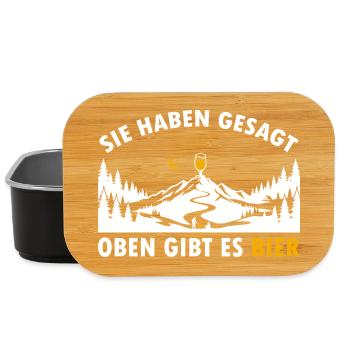 Sie haben gesagt oben gibt es Bier auf dem Berg - Lunch Box - Schwarz - Vorne
