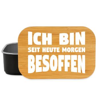 Lustige Sauf Sprüche - Lunch Box - Schwarz - Vorne