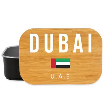 Dubai Flag Bold Typography Tee - Lunch Box - black - Front