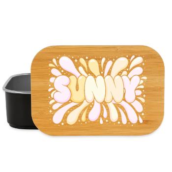 Sunny Splash Pastel Letters - Lunch Box - black - Front