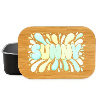 Bright Pastel Sun - Lunch Box - black - Front