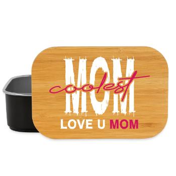 Mom_Coolest_Love_You_Mom - Boîte à goûter - noir - Devant