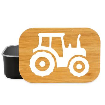 Tractor Agriculture Farmer Gift - Lunch Box - black - Front