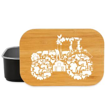 Silhouette du tracteur - Boîte à goûter - noir - Devant