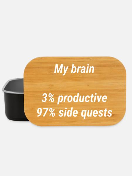 My Brain: Side Quests - Lunch Box - black