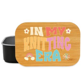 In my knitting era - Lunch Box - black - Front