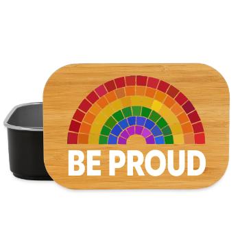 Be Proud | Rainbow Mosaic | Pride | LGBT - Lunch Box - black - Front