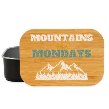 Mountains Over Mondays - Lunch Box - black - Front