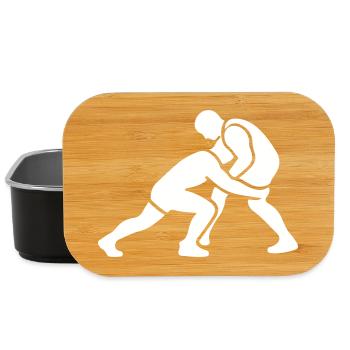 Ringen Ringer Zweikampf Symbol Weiß - Lunch Box - Schwarz - Vorne