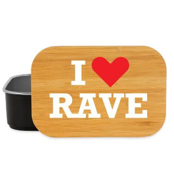Ich liebe Rave - Lunch Box - Schwarz - Vorne