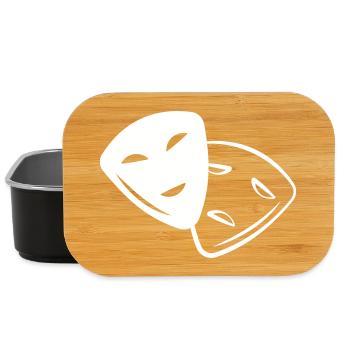 Masque Rires Les sentiments Comédie Tragédie - Boîte à goûter - noir - Devant