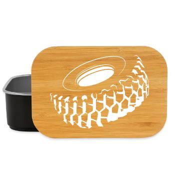 strongman symbol tire present Reifen tractor icon - Lunch Box - Schwarz - Vorne