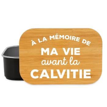 A la mémoire de ma vie avant la calvitie Chauve - Boîte à goûter - noir - Devant