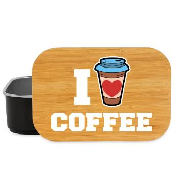 Ich Liebe Kaffee Trinken Kaffeeliebhaber Statement - Lunch Box - Schwarz - Vorne