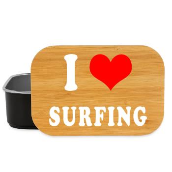 J'adore le surf - Boîte à goûter - noir - Devant