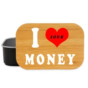 I love money - Lunch Box - black - Front