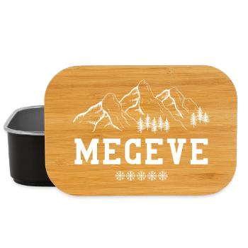 Megève, station de ski, domaine skiable - Boîte à goûter - noir - Devant
