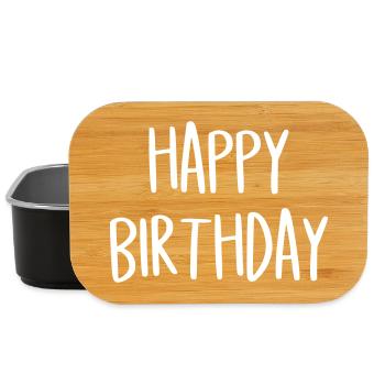 Happy Birthday - Geburtstag - Lunch Box - Schwarz - Vorne