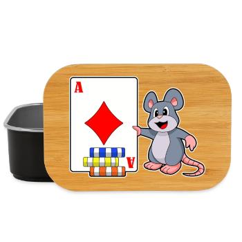 Mouse Poker Cartes de poker Jetons de poker - Boîte à goûter - noir - Devant