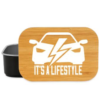 It's A Lifestyle Supercharge - Elektro Auto Fans - Lunch Box - Schwarz - Vorne