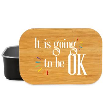 Es wird alles gut Zitat Inspiration und Motivation - Lunch Box - Schwarz - Vorne