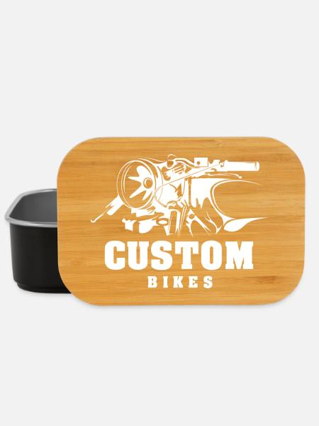 custom bikes club icon Illustration Motorrad Moped - Lunch Box - Schwarz