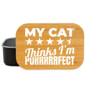 Mon chat me trouve ronronnant - Boîte à goûter - noir - Devant