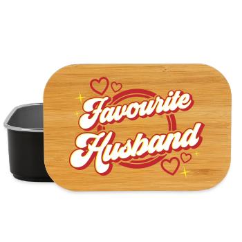 Favourite Husband | Colors changeable - Lunch Box - black - Front